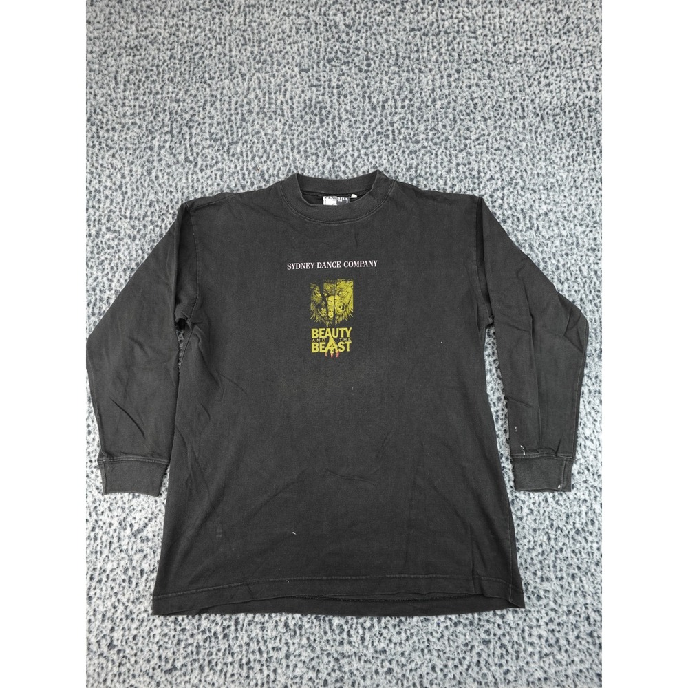 Playbill Sydney Dance Company T-Shirt Mens L Black Beauty‎ and the Beast LS